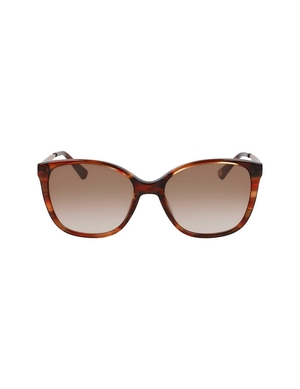 énorme Anne Klein Horn Classiche Square Sunglasses   | UKB-8343318